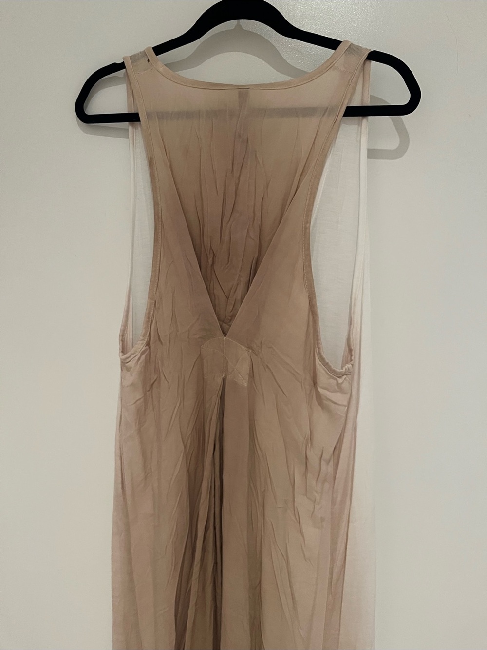 Silent Damir Doma Sheer Nude Sleeveless Maxi Dress